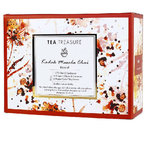 Tea Treasure Kadak Masala Chai Tea Bags | Grocsy