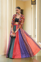 AI Fashion Multi Silk Crepe Designer Navratri Wear Lehenga Choli Collection | Grocsy