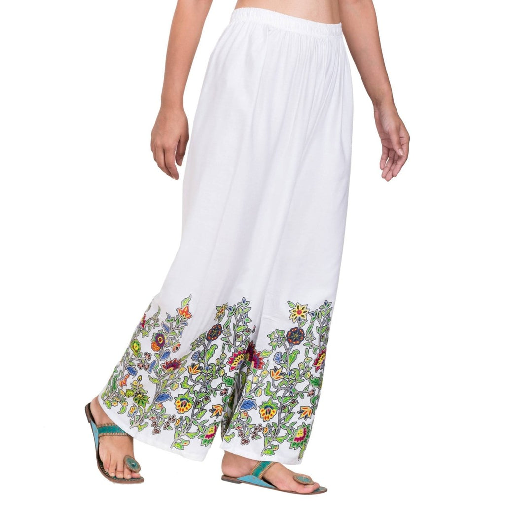 Asmaani White Color Digital Print Sarara | Grocsy