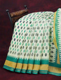 Combo of Off White and Rama Green Patan Patola Semi Chanderi Saree By Gayathri Reddy Designer Studio | Grocsy