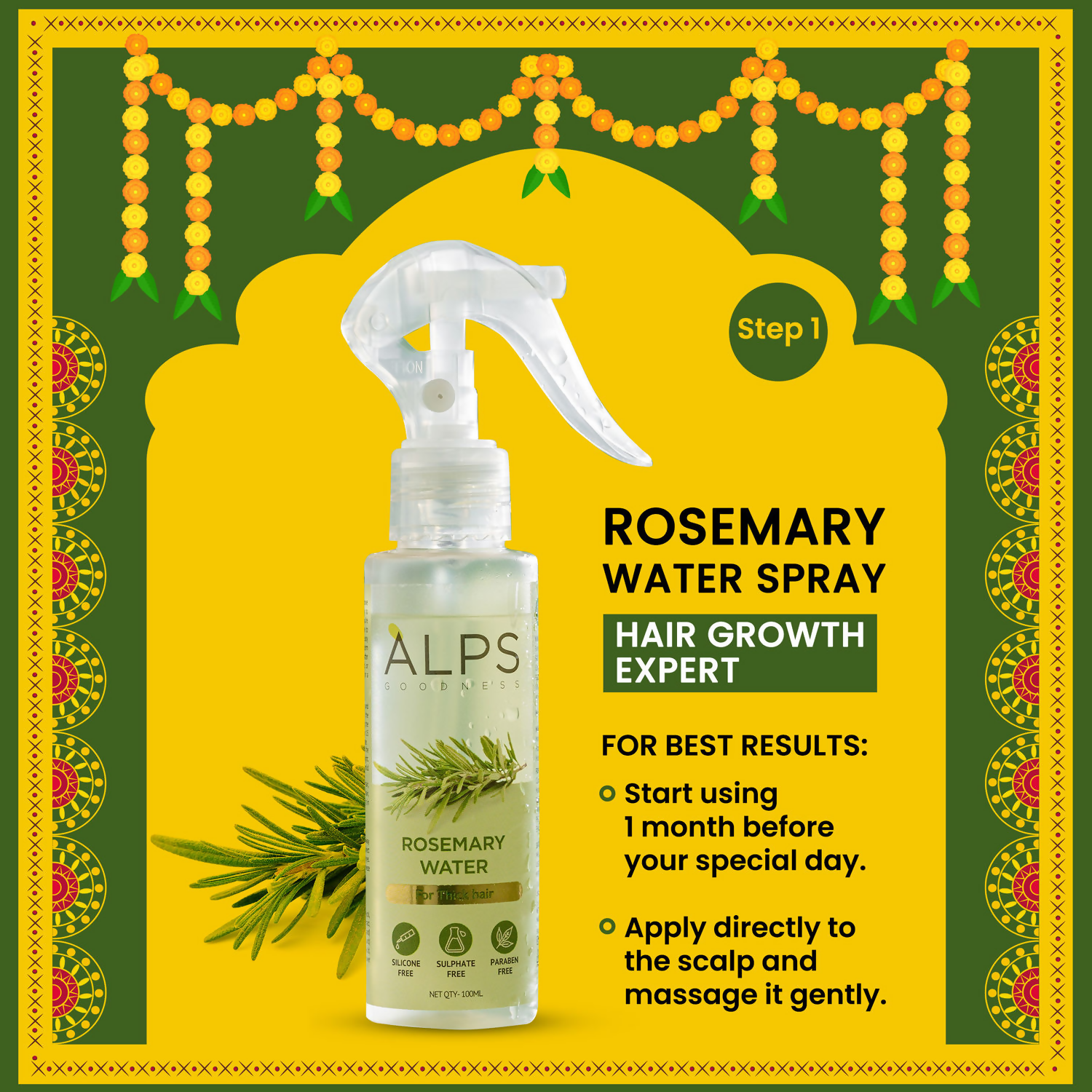 Alps Goodness Bridal Glow Kit (Beetroot Powder, Rose Water, Rosemary Water, Gold Facial Kit & Shea Butter) | Grocsy