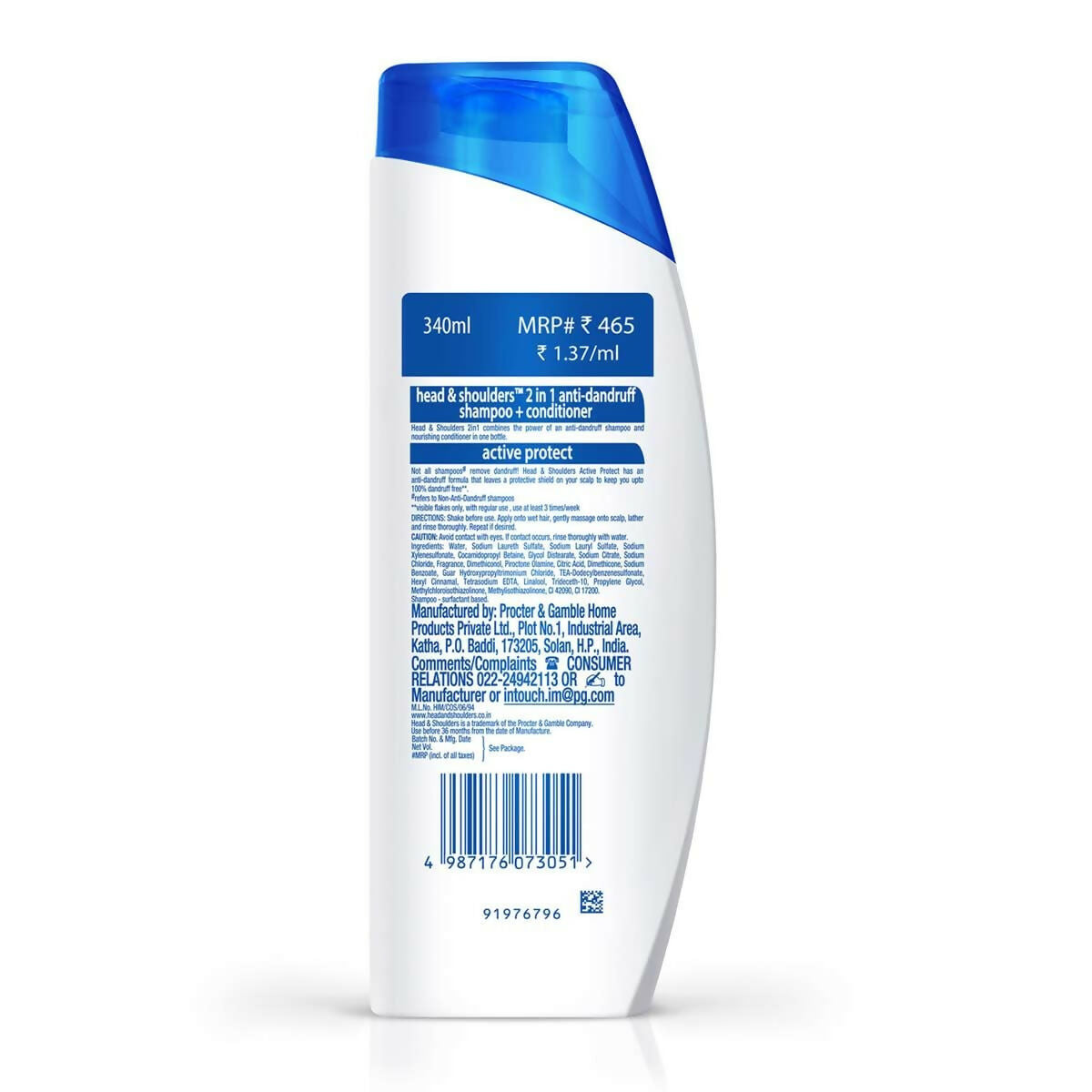 Head & Shoulders 2-in-1 Active Protect, Anti Dandruff Shampoo + Conditioner | Grocsy