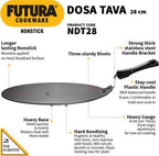 Hawkins Futura Non-stick Dosa Tava 28 cm Diameter (NDT28) | Grocsy