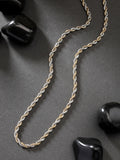 NVR Men's Rhodium-Plated Stainless Steel Chain | Grocsy