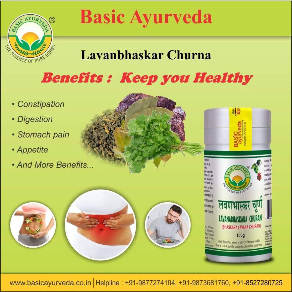 Basic Ayurveda Lavanbhaskar Churna | Grocsy