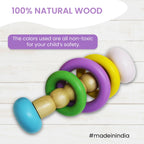 Matoyi Classic Wooden Dumbbell Rattle For Babies | Grocsy