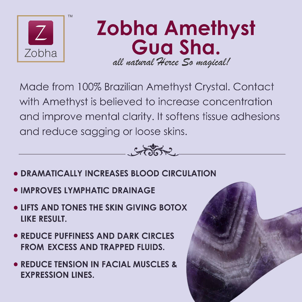 Zobha Amethyst Gua Sha | Grocsy