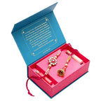 Traditional Meenakari Lumba And Kundan Rakhi Set | Grocsy