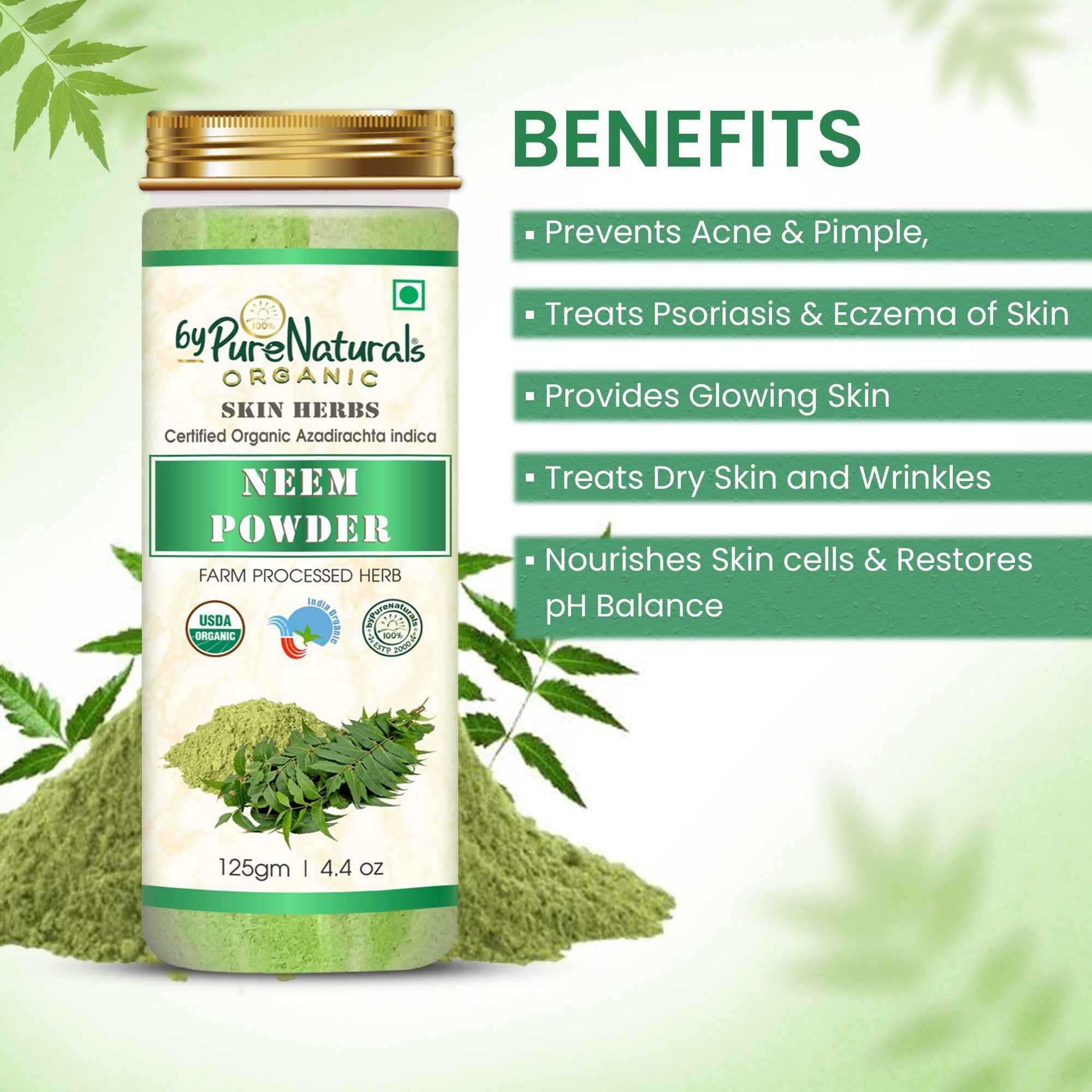 byPureNaturals Organic Neem Powder | Grocsy