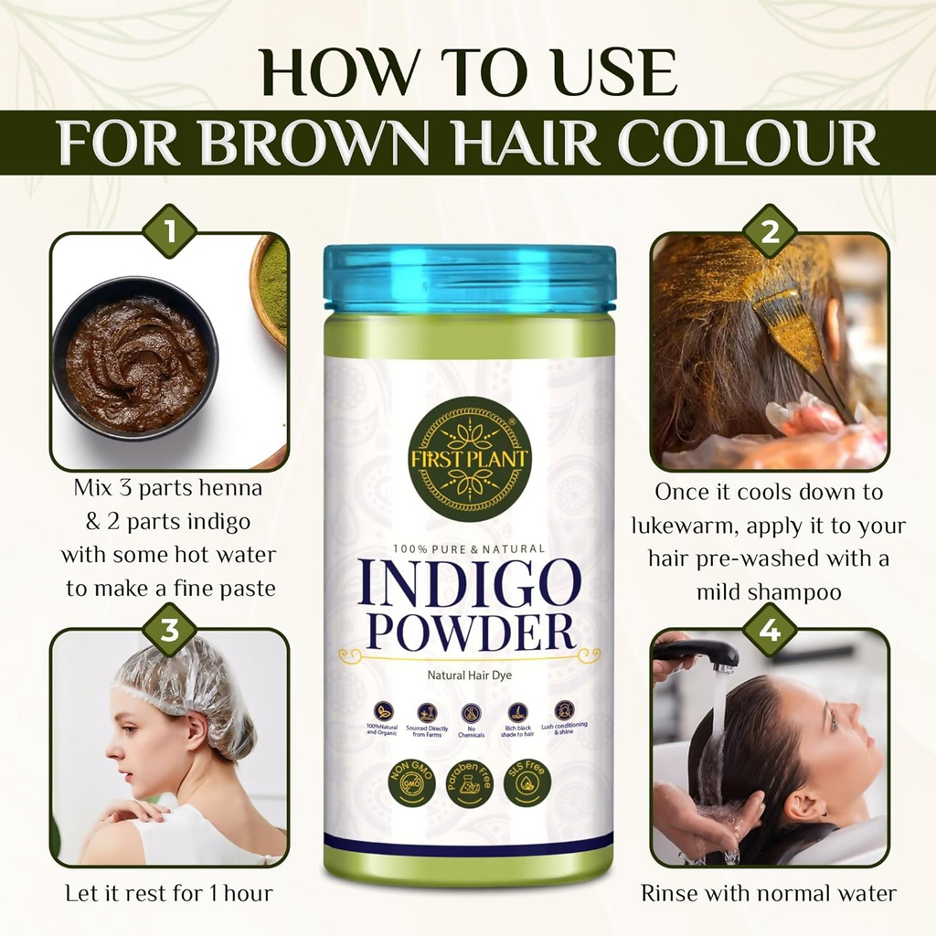 First Plant Organic Indigo Powder For Black Hair | Grocsy