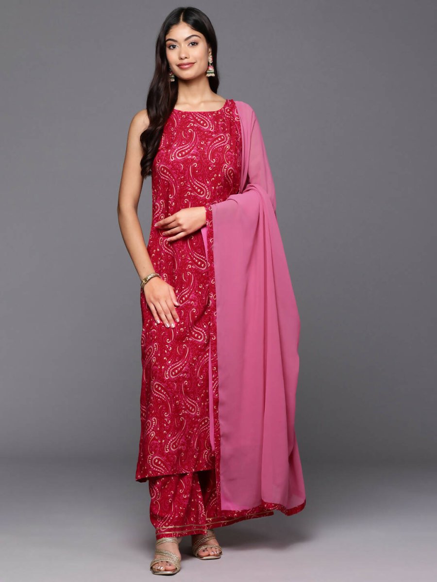 Ahalyaa Women's Traditional wear Kurta Set - Red | Grocsy