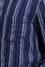 Jonesburg Men's Indigo Stripes Regular Fit Shirt | Grocsy