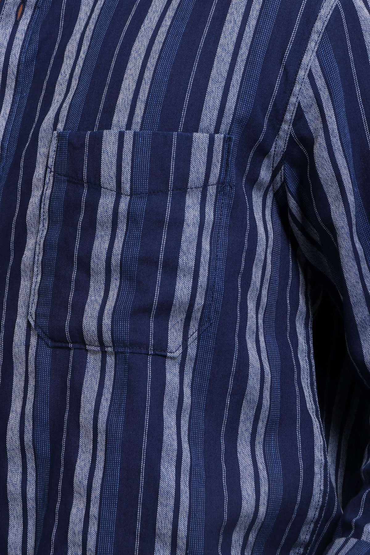 Jonesburg Men's Indigo Stripes Regular Fit Shirt | Grocsy