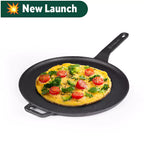 The Indus Valley CASTrong Cast Iron Tawa With Long Handle,Pre-seasoned, Nonstick, 100% Pure, Toxin-free, Induction, 28.5cm, 2.4kg | Grocsy