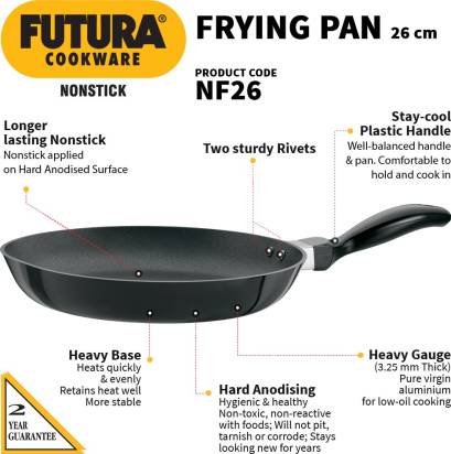 Hawkins Futura Non-stick Frying Pan 26 cm Diameter 1 L (NF26) | Grocsy