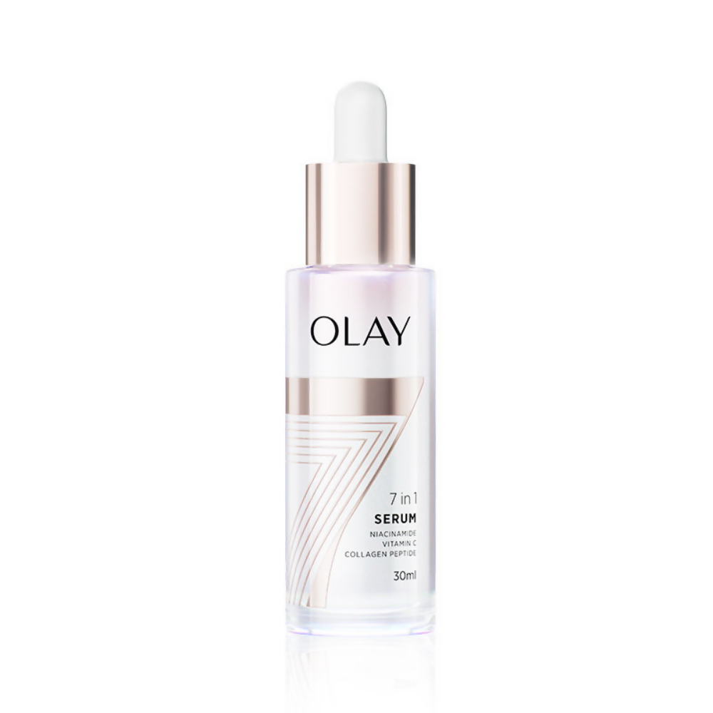 Olay 7in1 Serum with Niacinamide, Vitamin C, Collagen Peptides | Grocsy