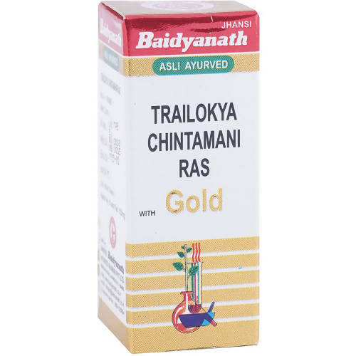 Baidyanath Jhansi Trailokya Chintamani Ras (With Gold) | Grocsy