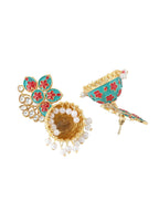 NVR Women Green Dome Shaped Jhumka Earrings | Grocsy