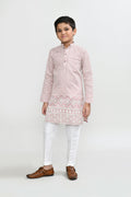 Joban Fashion Art Silk Onion Pink Kurta With Straight Fit Pant | Grocsy