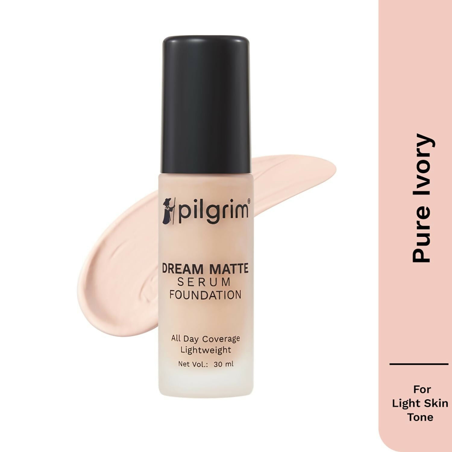 Pilgrim Dream Matte Serum Foundation With Matte & Poreless All Day Coverage Lightweight - Pure Ivory | Grocsy