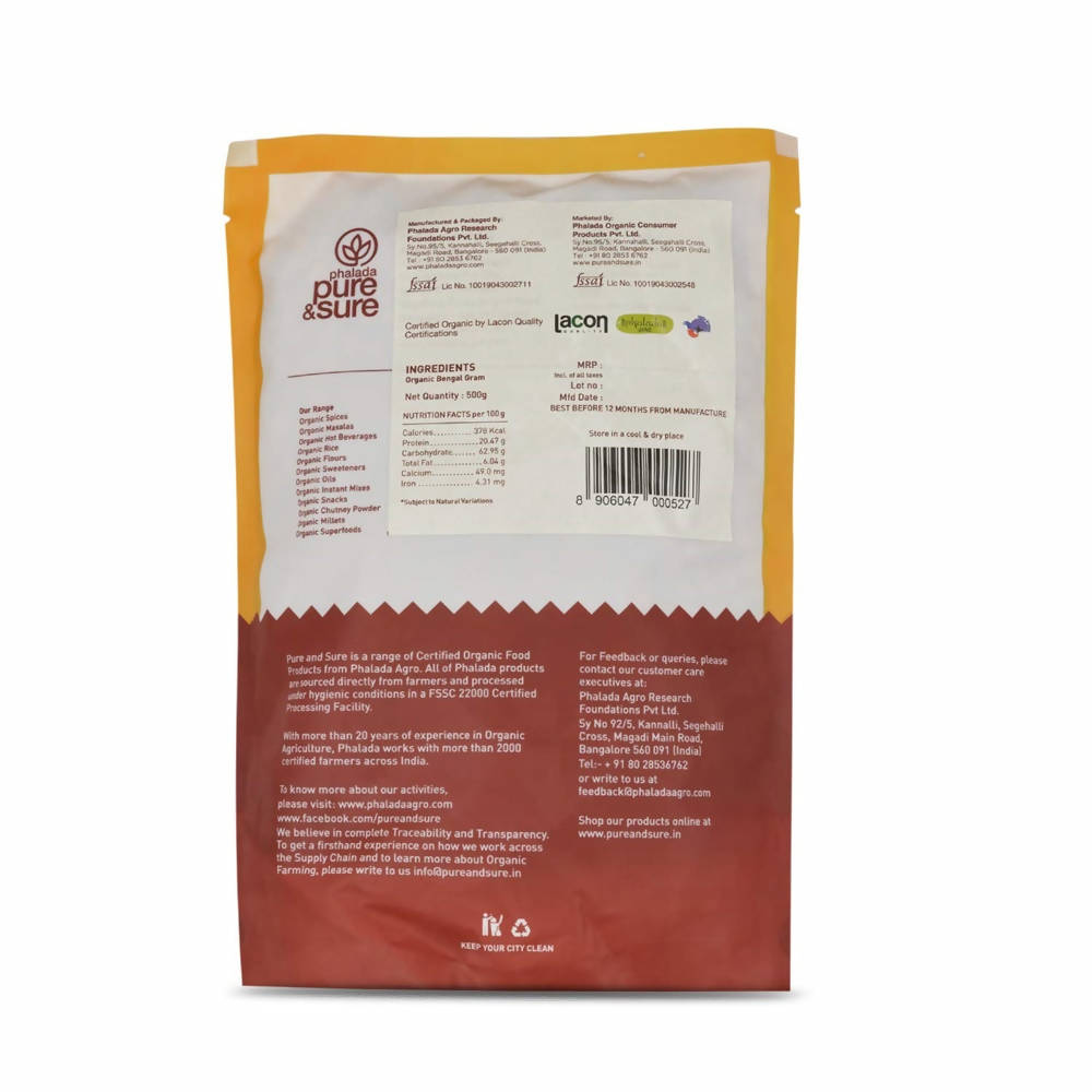 Pure & Sure Bengal Gram Traditional Organic Pulses | Grocsy