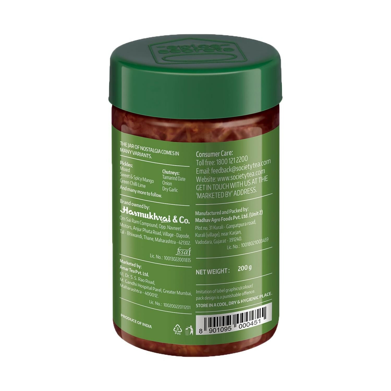 Society Spicy Mango Pickle Jar | Grocsy