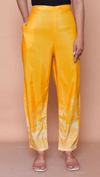 Miravan Womens Yellow Digital Printed Kurta Set | Grocsy