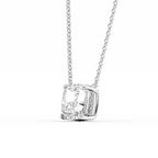 Cauer Elegant 14K White Gold Plated Moissanite Pendant Necklace | Grocsy