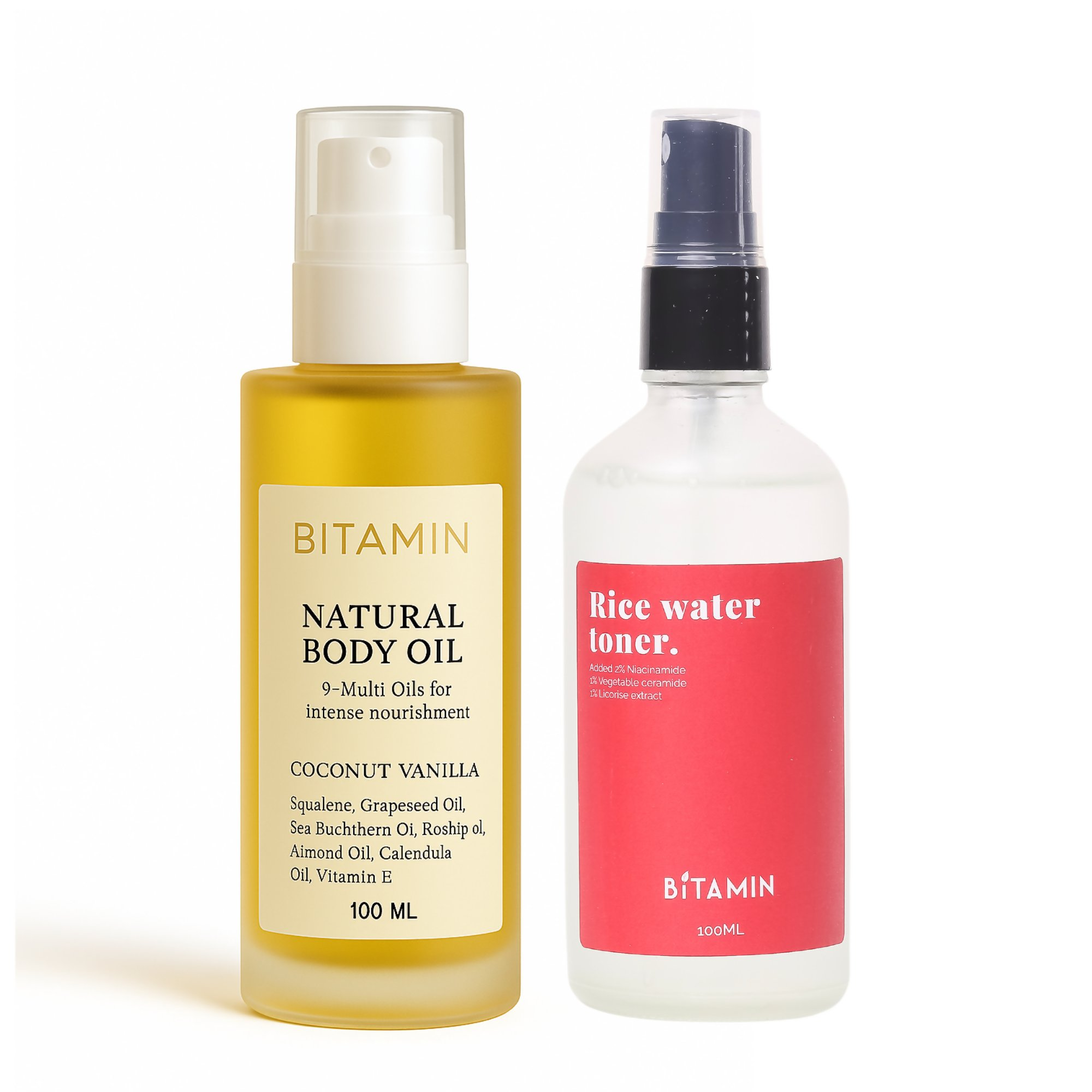 Bitamin Body Oil & Rice Water Toner Bundle | Grocsy