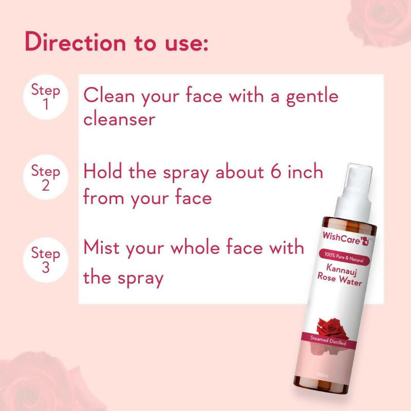 Wishcare Pure Aloe Vera Gel+ Rose Water Combo | Grocsy