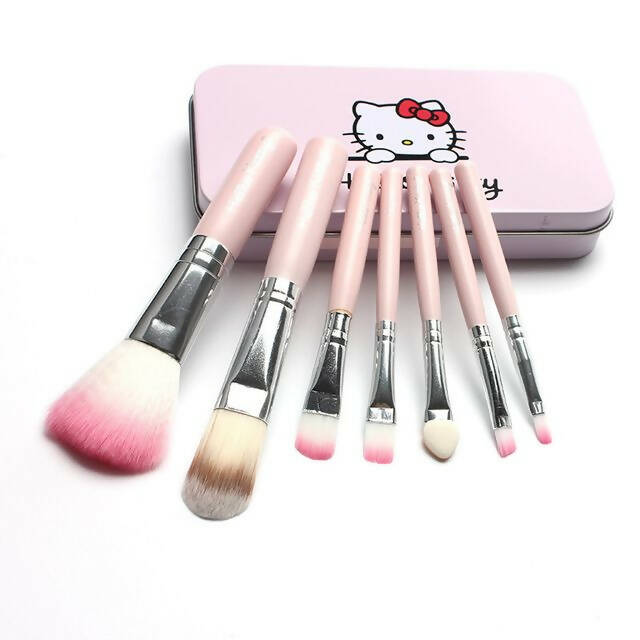 Favon Pack of 7 Hello Kitty Professional Makeup Brushes with Case | Grocsy
