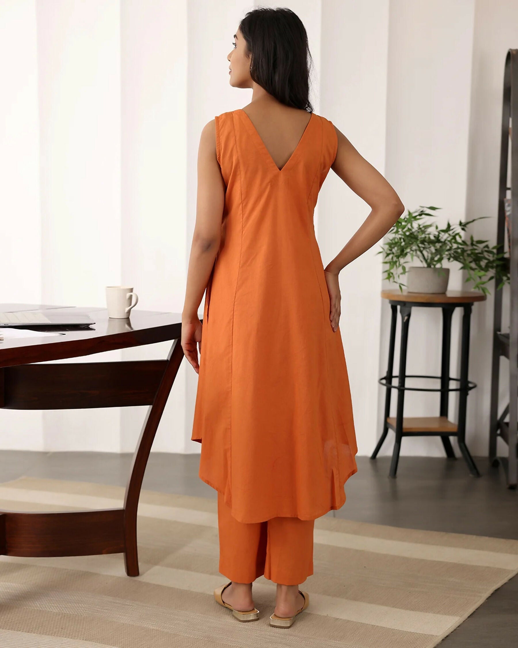 Aayaa Designer Pure Cotton 2 Piece Set Kurti & Set | Grocsy