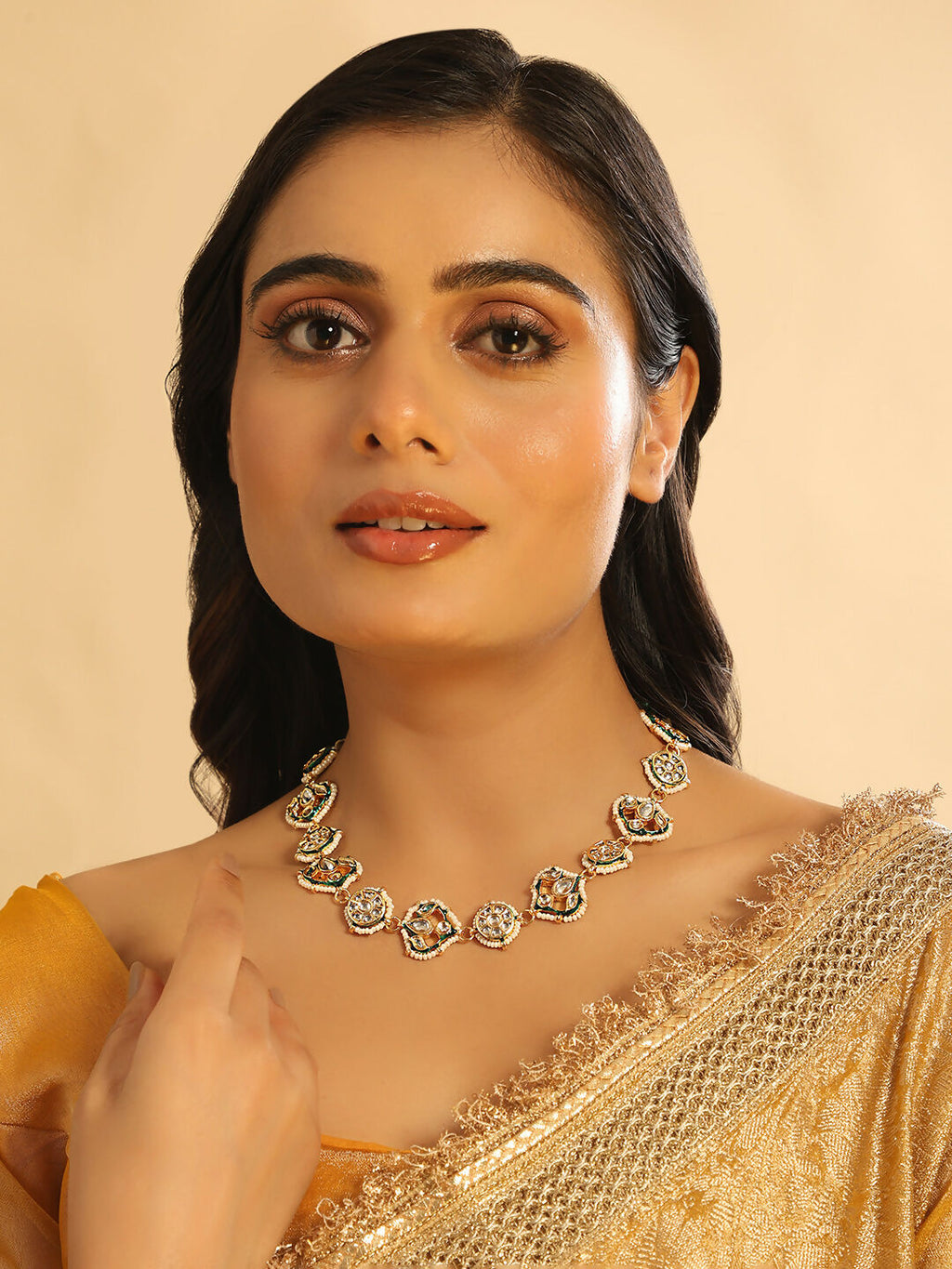 Nuyug 22K Gold Plated Kundan Ornate Royal Matha Patti | Grocsy