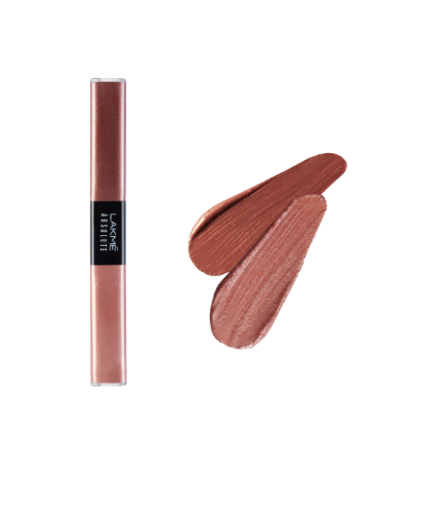 Lakme Absolute Explore Liquid Eye Shadow - Pink Champagne & Copper Glitter | Grocsy