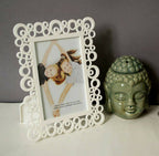 Art Street Painting Mantra Decoralicious White Designer Circular Motif Photo Frame | Grocsy