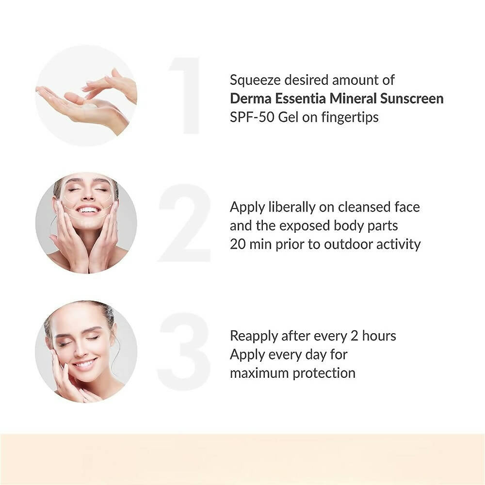 Derma Essentia SPF 50 Mineral Sunscreen Gel | Grocsy