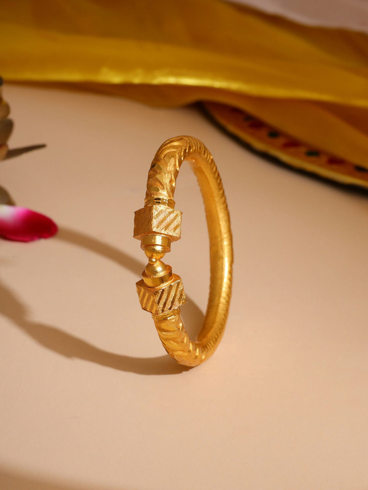 Ruby Raang Golden Bangle | Grocsy