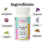 Vigini Natural Active Hair Skin Nail Health Capsules for Men Women | Grocsy
