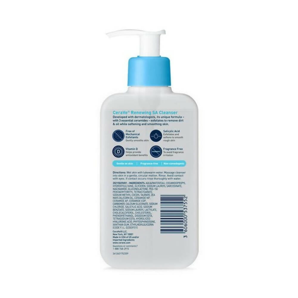 Cerave SA Smoothing Cleanser for Dry Rough Bumpy Skin | Grocsy