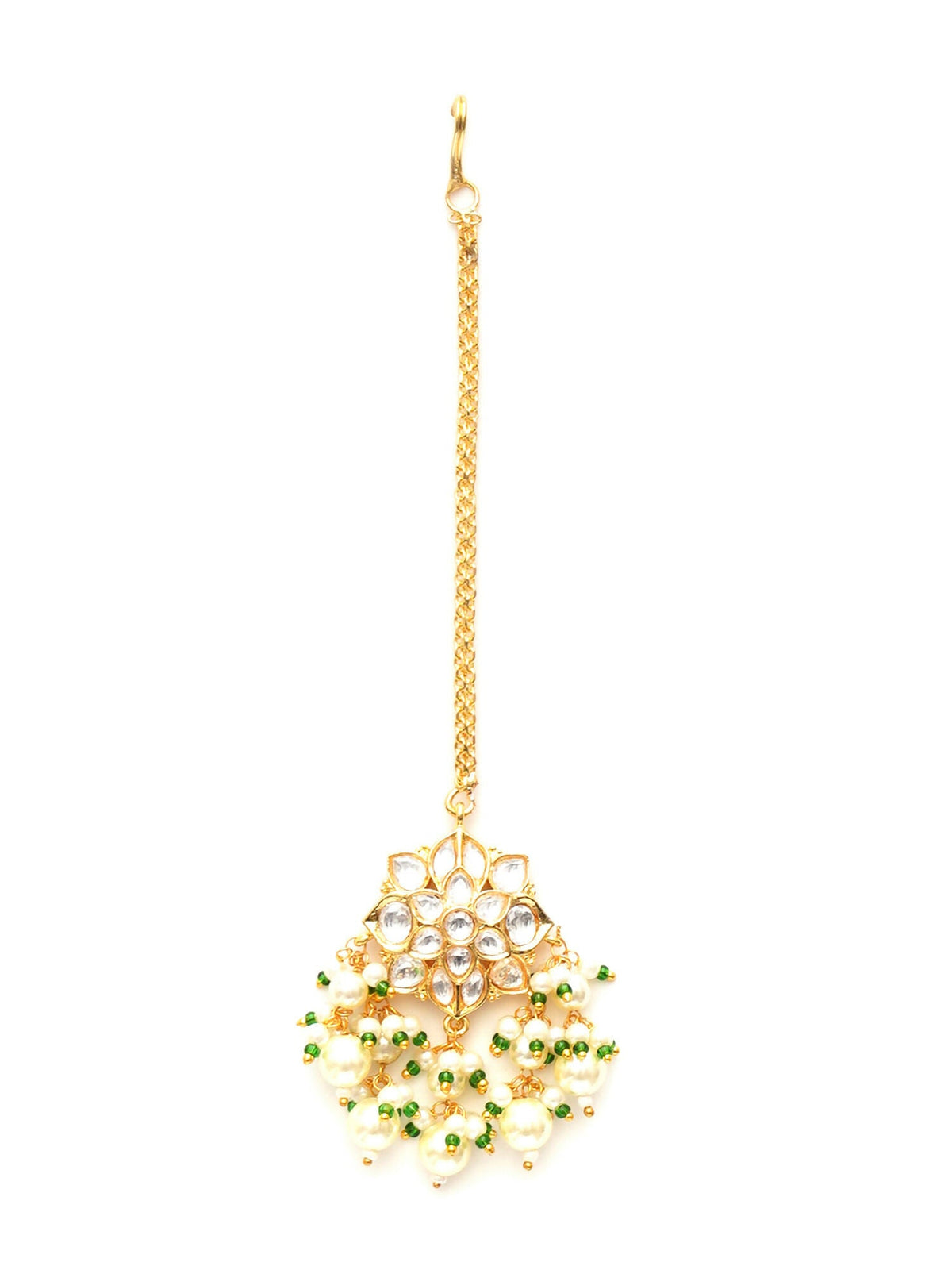 Kundan Maang Tikka (Gold) - Ruby Raang | Grocsy