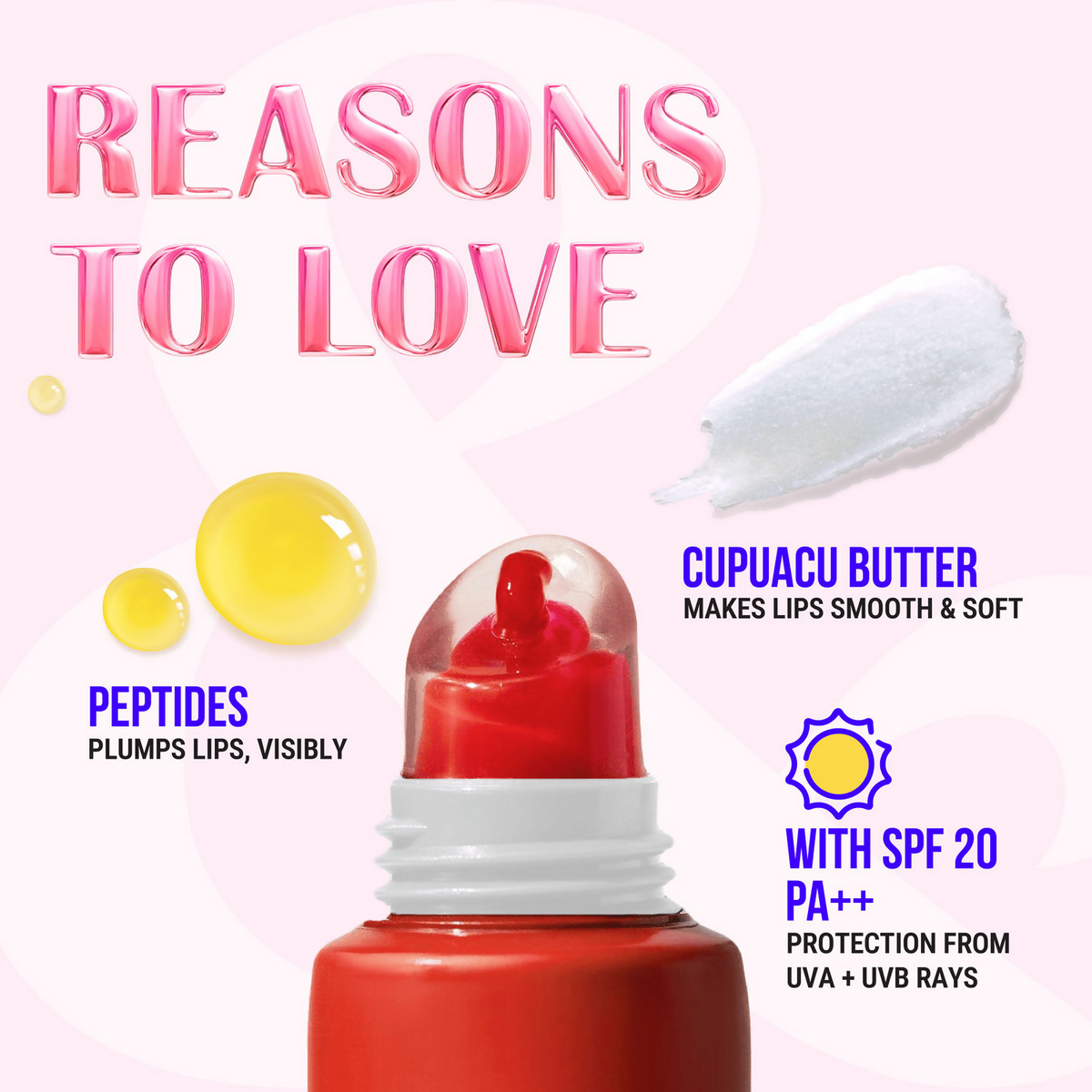 Blue Heaven Butter & Balm Peptide Based Tinted Lip Balm With Spf 20 Pa++ - Cocoa | Grocsy