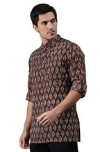 Janasya Men's Brown Cotton Kurta | Grocsy