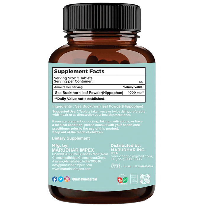 Minature Sea Buckthorn Leaf Tablets | Grocsy