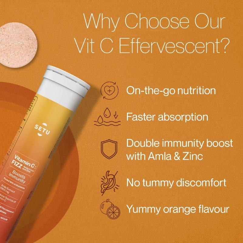 Setu Vitamin C Fizz Effervescent Tablets | Grocsy