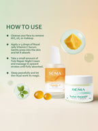 Soma Essential Apian Night calm Ritual - Tulsi Night Cream + Royal Jelly Vitamin C Serum | Grocsy