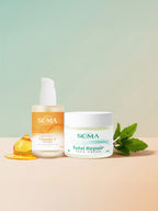 Soma Essential Apian Night calm Ritual - Tulsi Night Cream + Royal Jelly Vitamin C Serum | Grocsy
