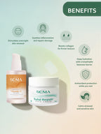 Soma Essential Apian Night calm Ritual - Tulsi Night Cream + Royal Jelly Vitamin C Serum | Grocsy