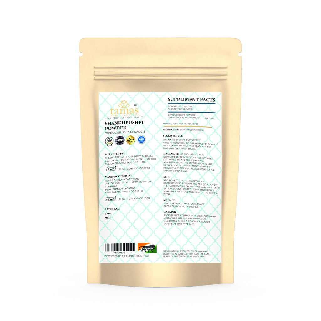 Tamas Pure Ayurveda Superfood Natural Shankhpushpi Powder | Grocsy