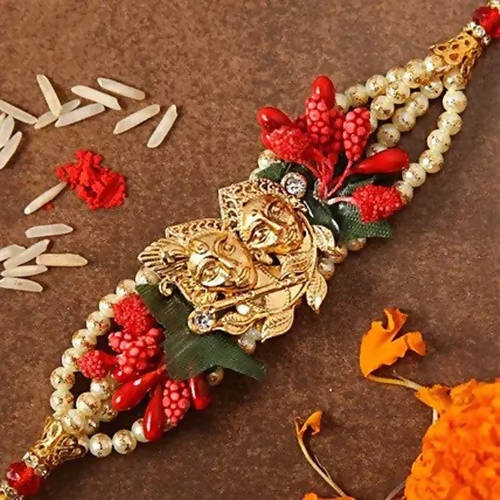 Krishna Charming Rakhi & Almonds Jar | Grocsy