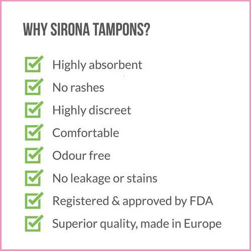 Sirona Premium Applicator Tampons - Regular Flow | Grocsy